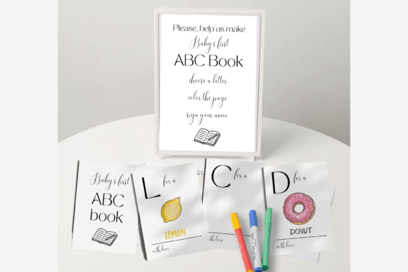 ABC Coloring Book Baby Shower Game: A Keepsake in the Making
