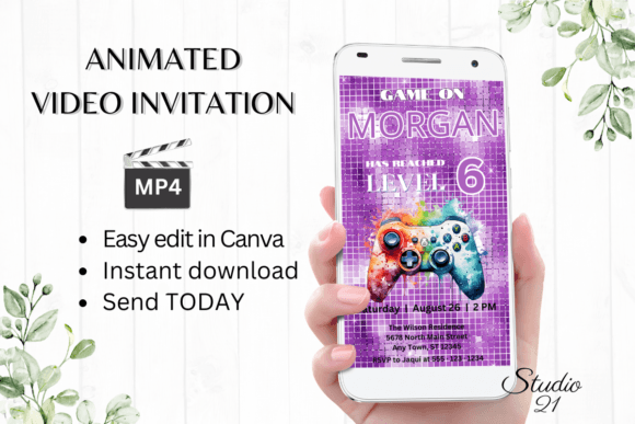 Animated Video Game Birthday Invite for Epic Digital Celebrations