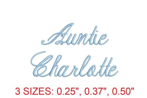 Auntie Charlotte Font: Elegant Embroidery for Every Project