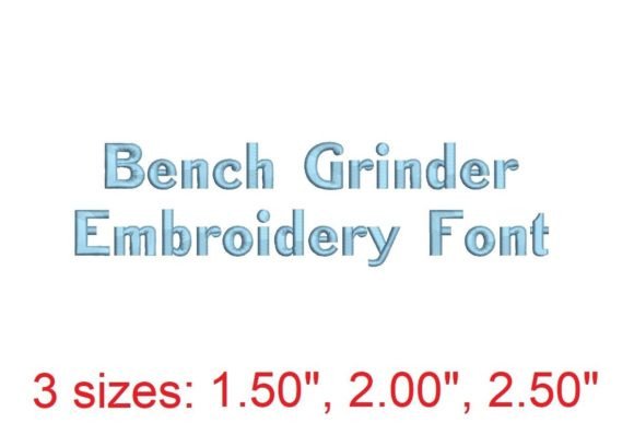 Bench Grinder Embroidery Font