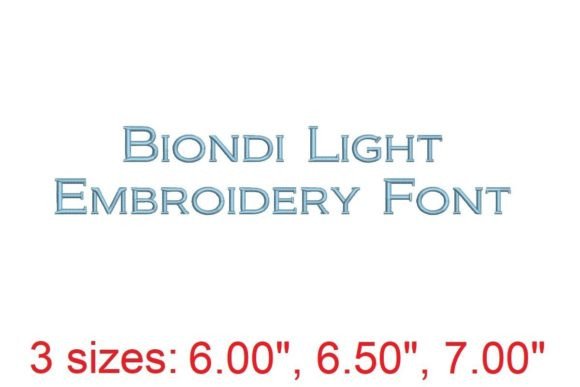 Biondi LT Embroidery Font: Crisp, Elegant Lettering