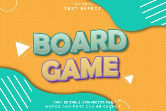Board Game Editable Text Effect
