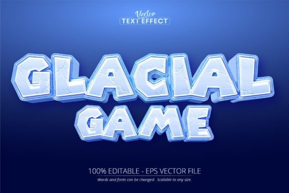 Cartoon Text Effect: Editable Glacial Design