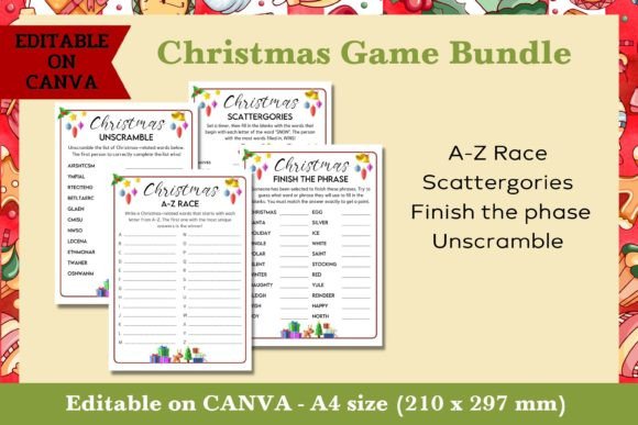 Christmas Game Bundle #1 - Editable: Your Festive Family Fun Pack