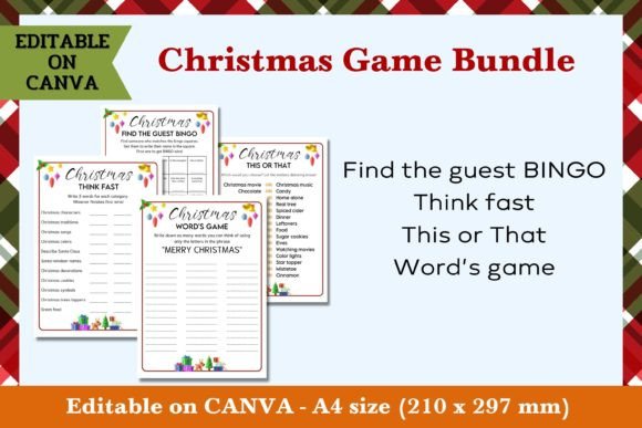 Christmas Game Bundle #3 - Editable