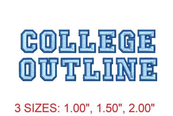College Outline Embroidery Font: Elevate Your Stitching Style