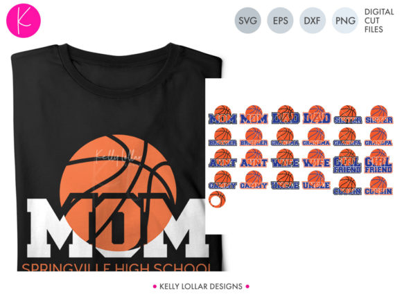 Create Matching Team Shirts with the Basketball Family Bundle