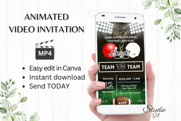 Create Unforgettable Animated Football Game Invitations