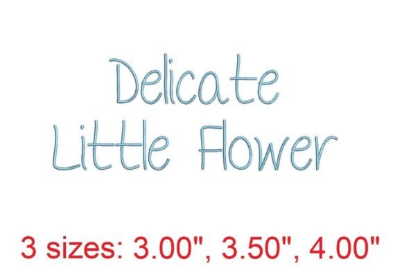 Delicate Little Flower Embroidery Font: Elegant Stitching