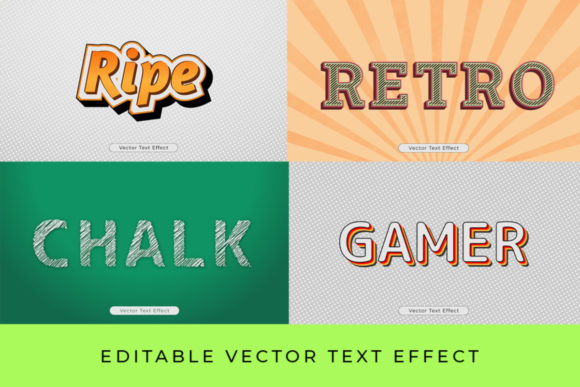Editable Vector Text Effect Bundle