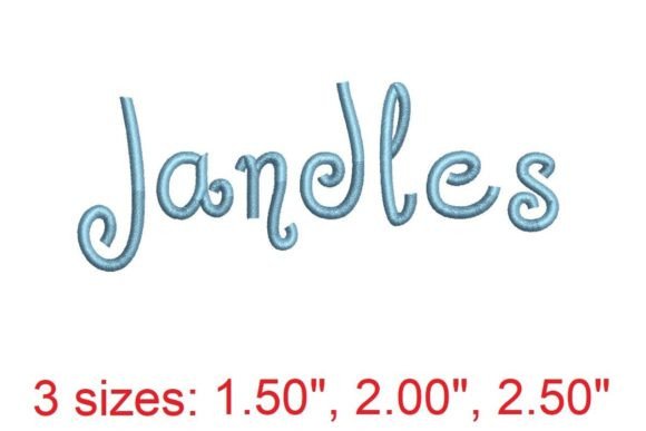 Elevate Your Embroidery with the Elegant Jandles Font
