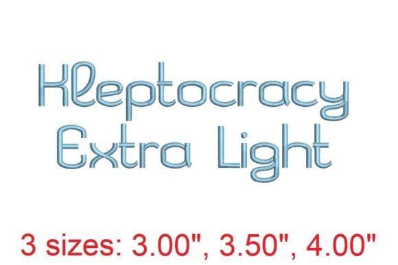 Elevate Your Projects with Kleptocracy EX LT Embroidery Font