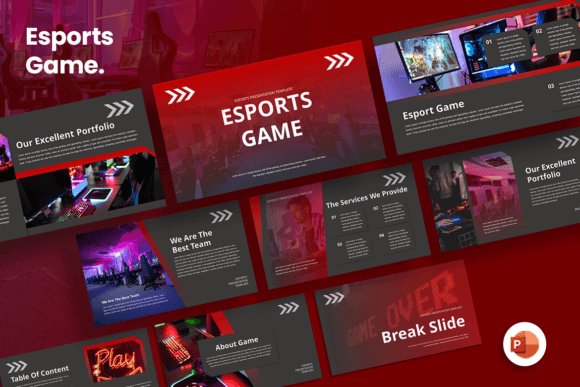 Esports Game PowerPoint Template: Dynamic Design for Impactful Presentations