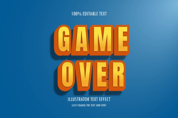 Game Over Editable Text Effect: Bold Typography for Impactful Designs