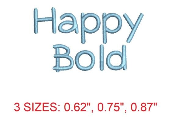 Happy Bold Embroidery Font: Add Cheerful Flair to Your Projects
