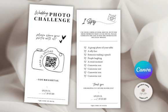 I Spy Wedding Game Template: Editable Canva Design