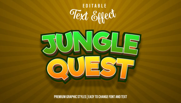 Jungle Quest Editable Game Logo Style
