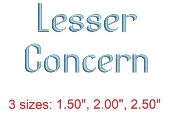 Lesser Concen Embroidery Font: Elegant Script for Your Projects