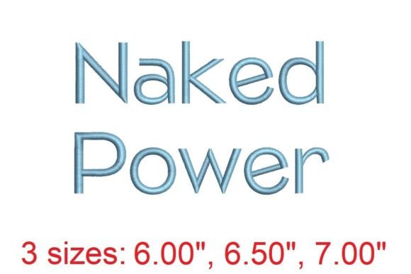 Naked Power LT Embroidery Font: Elevate Your Stitchwork