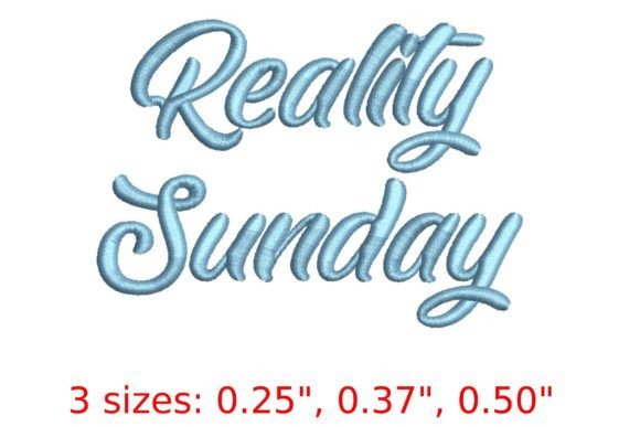 Reality Sunday: A Bold Embroidery Typeface