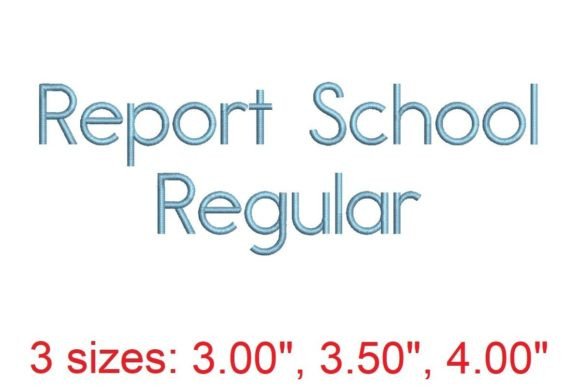 Report School RG Embroidery Font: Craft with Elegance