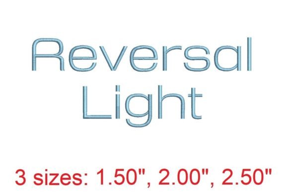 Reversal Light Embroidery Font: Elegance in Every Stitch