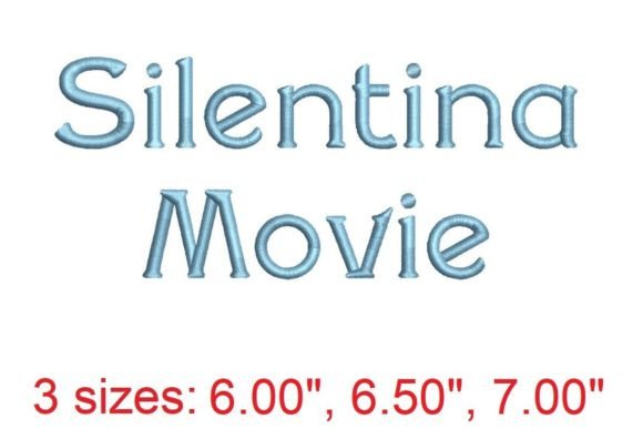 Silentina Movie Embroidery Font: Cinematic Style