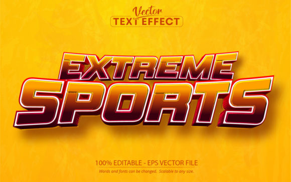 Sport Text Effect: Editable Metallic Style for Dynamic Designs