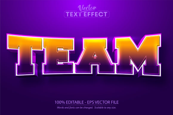Sport Text Effect, Editable Team Text