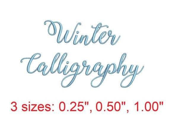 Winter Calligraphy Embroidery Font