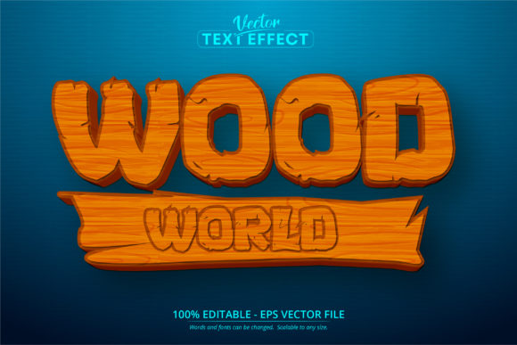 Wood World Text: A Playful Mobile Game Text Effect